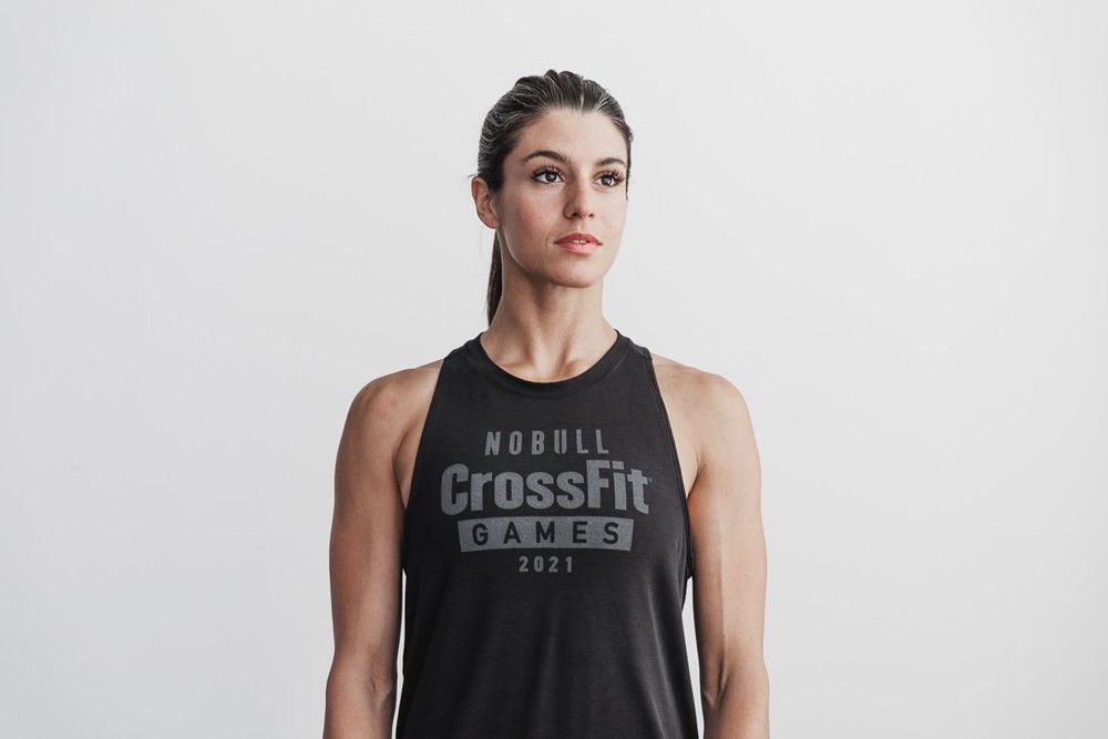 NOBULL Crossfit Games® 2021 High-Neck Tank Üstleri Bayan - Siyah - Turkiye (VUQ-490267)